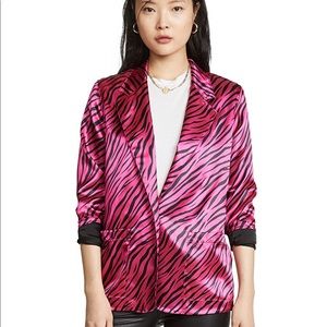LOYD/FORD Zebra Satin Blazer Fushia&Black